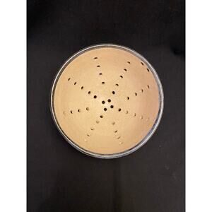 Vintage 1941 Studio Art Pottery Tan Clay Berry 7.75” Colander Strainer AM/S 41